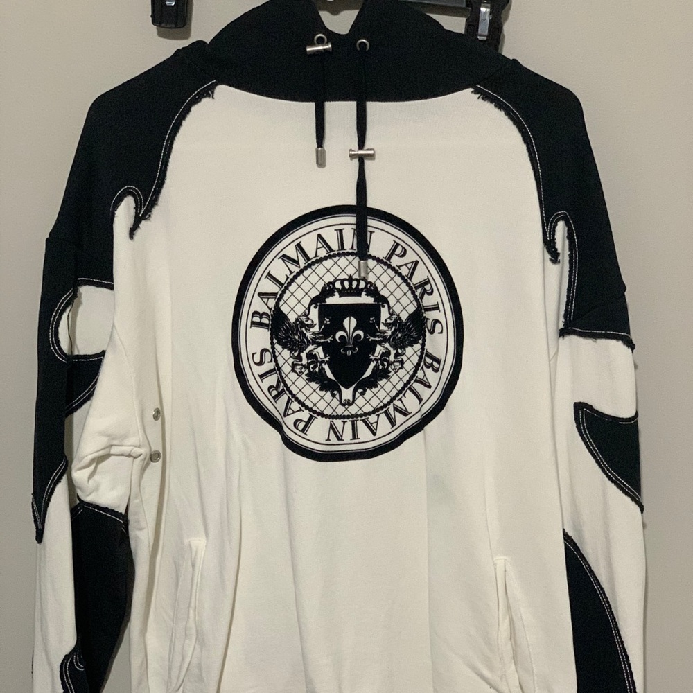 Balmain Paris Coin Logo Flames Sweatshirt